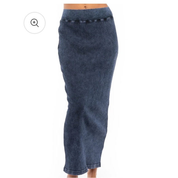 Hard Tail Forever Easy Fit Ribbed Column Maxi Skirt - Picture 2 of 6